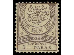 * TURQUIA. Yv.54. 1884. 5 Pa. Violeta Y Gris. Muy Bonito. Yvert.250€. - Altri & Non Classificati