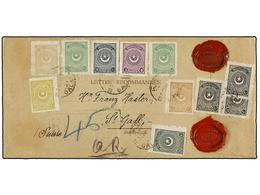 TURQUIA. 1925. GALATA To ST. GALL (Switzerland). Large Registered Cover Spectacular Franking With 10 P. (4), 20 P., 1 1/ - Otros & Sin Clasificación