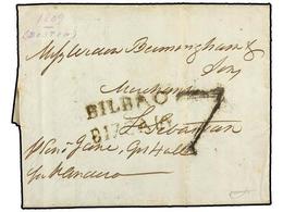 ESTADOS UNIDOS. 1809 (29 Julio). BOSTON To SAN SEBASTIAN (Spain). Entire Letter Send Privately And Entry Into The Mail B - Altri & Non Classificati