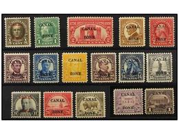 * ESTADOS UNIDOS. Sc.84/96. 1925-26. CANAL ZONE. Complete Set, Well Centered. FINE. Scott.501$. - Autres & Non Classés