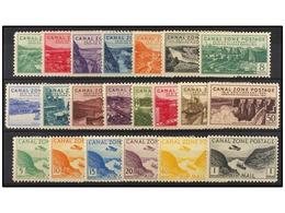 * ESTADOS UNIDOS. Sc.120/35, C6/14. CANAL ZONE.  Complete Set, Hinged. Scott.189$. - Other & Unclassified