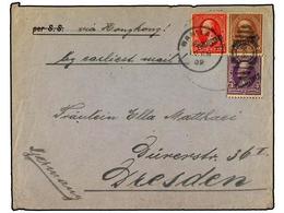 FILIPINAS: OCUPACION ESTADOS UNIDOS. 1902. Cover To DRESDEN Franked By 1899 Overprinted 2 C. Carmine. 3 C. Violet And 10 - Andere & Zonder Classificatie
