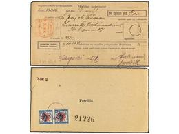 YUGOSLAVIA. 1920. SHS SLOVENIA. Recibo De 60 Kr. Tasado Al Dorso Con Sello 5 Para S. 15 V. (2). Cert. B. NOVAKOVIC. - Otros & Sin Clasificación