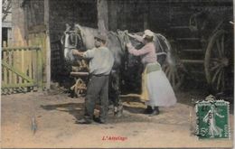 CPA  Attelage Campagne Travaux Des Champs Métier Non Ciculé Timbrée - Teams