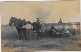 CPA  Attelage Campagne Travaux Des Champs Métier Non Ciculé Carte Photo Chateauneuf Sur Loire Cachet Au Dos - Spannen