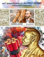 SIERRA LEONE 2017 ** Alfred Nobel & Dynamite S/S - OFFICIAL ISSUE - DH1734 - Nobel Prize Laureates