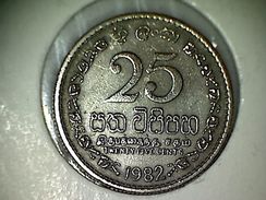 Sri Lanka 25  Cents 1982 - Sri Lanka