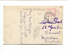 Cp - Guerre 14/18 - Carte En Franchise Avec Marque De Censure - Postmark Collection