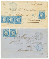 "Losange GPE" :1873/76 2 Lettres Simple Et Double Port(pd) Avec Losange GPE Bleu. Rare. TB. - Altri - America