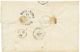 "CAPESTERRE" : 1859 CAPESTERRE GUADELOUPE (Jamet N°1) + Taxe 6 Sur Lettre Pour La FRANCE. TTB. - Altri - America