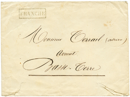 1846 Cachet Encadré FRANCHE (Jamet N°12 Indice 7 = UNIQUE) Sur Enveloppe Pour BASSE-TERRE. TTB. - Altri - America