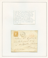 GUADELOUPE Petits Bureaux : 1865/75 5 Lettres + 1 DEVANT Montés Sur Feuilles D' Exposition. RARE/ B/TB. - Altri - America