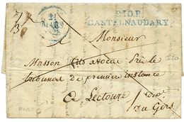 1828 P.10.P CASTELNAUDARY En Bleu + Dateur A En Bleu. TTB. - Altri - America