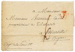 1814 DEB.20 DIJON Au Verso D'une Lettre De PARIS. Superbe. - Altri - America