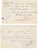 PARIS - Losange 24 : 1874/75 2 Cartes PRECURSEURS Avec 15c CERES Obl. Losange 24 + PARIS R. DE CLERY. TTB. - Altri - America