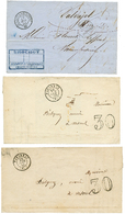 1855/56 3 Lettres Avec T.15 + Taxe 30 D.T (FAVERNEY(x2), ST LOUP-S-ANGRONNE). TTB. - Altri - America