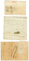 3 Lettres : 1823 P.81.P ROCHECHOUART(49x11), 1828 P.80.P ST SAVIN, 1823 P.81.P ROCHECHOUART(46x8). TB. - Altri - America