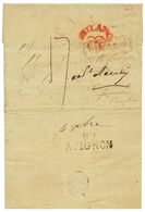 7 Lettres - AVIGNON : 1781/82 AVIGNON + PORT FRANC(x2), 1781 AVIGNON + FRANCHISE, 1792 12 AVIGNON, 1793 12 AVIGNON Rouge - Altri - America