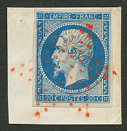 20c(n°14) TTB Margé Obl. ETOILE ROUGE De PARIS Sur Fragment. Superbe. - Altri & Non Classificati
