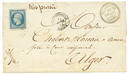 1855 20c(n°14) Obl. PC 3751 + EL ARROUCH ALGERIE Sur Lettre Pour ALGER. RARE. Cote 1100. TTB. - Altri & Non Classificati