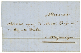 "PRECURSEUR - ZANZIBAR Pour Le MOZAMBIQUE" : 1858 Lettre Avec Texte Complet Daté "ZANZIBAR 4 Mai 1858" Pour Le  MOZAMBIQ - Altri & Non Classificati