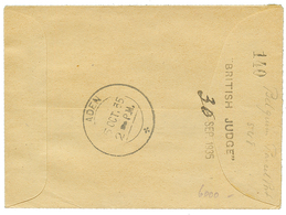 1935 "TIMBRE CHEMIN DE FER" 80c Obl. PAQUEBOT ADEN On Envelope To ADEN ARABIA. Superb. - Altri & Non Classificati