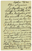 BULGARIA To NEW CALEDONIA : 1906 P./Stat 5c + 5c Canc. SOPHIA To NOUMEA NOUVELLE CALEDONIE. Superb. - Altri & Non Classificati