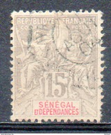 Colonies Françaises & Protectorats - (SENEGAL) - 1900-01 - N° 23 - 15 C. Gris - Used Stamps