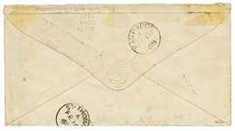 1868 BARBADOS 1d + 4d Canc. 1 + BARBADOES(verso) On Envelope Via HAVANNA To USA. Scarce. Vf. - Altri & Non Classificati