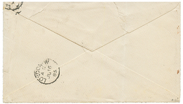 1885 Pair 28c On 40c Canc. 1 + COLOMBO On Envelope To LONDON. Scarce. Vvf. - Altri & Non Classificati