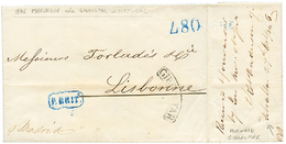 "FRANCE Via GIBRALTAR To PORTUGAL" : 1846 GIBRALTAR + P.BRIT + 480 Tax Marking On Entire Letter From MARSEILLE(FRANCE) T - Altri & Non Classificati