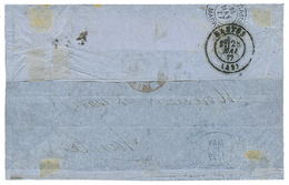 1877 GB 1/2d Strip Of 5 Canc. A26 + GIBRALTAR On Cover Front To FRANCE. RARE. Vvf. - Altri & Non Classificati