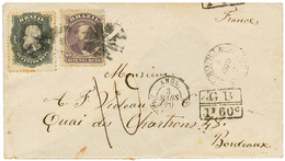 1870 BRAZIL 80r + 200r + GB/1F60 On Envelope (part Of Reverse Missing) To FRANCE. Vf. - Altri & Non Classificati