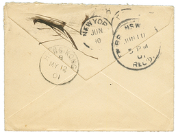 CHINA - TREATY PORTS : 1901 HONG KONG 10c Canc. AMOY On Envelope VIA VANCOUVER To USA. Vvf. - Altri & Non Classificati