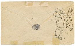1877 10p Mauve(x2) + 1P Canc. CAIRO + British Cds SUEZ + Large Pd On Envelope To INDIA. Vvf. - Altri & Non Classificati