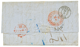 BRAZIL : 1857 "17" Tax Marking On Entire Letter From RIO DE JANEIRO To PRUSSIA. Verso, SEEBRIEF PER ENGLAND  UND AACHEN - Uruguay