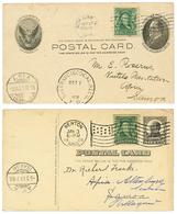 USA To SAMOA : 1904/09 Lot 2 Postal Stationery 1c + 1c From NEWTON Or NEW YORK To APIA SAMOA. Vvf. - Altri & Non Classificati