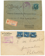 1909/13 Lot 2 REGISTERED Envelope From UTICA Or WHASHINGTON To JERUSALEM PALESTINE. Vf. - Altri & Non Classificati