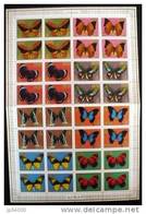 AJMAN PAPILLONS SERIE COMPLETE NEUVE 8 Valeurs De 1971. 8 Valeurs Aeriens  X 4 (sans Charniere) - Papillons