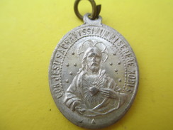 Médaille Religieuse Ancienne /Coeur Sacré De Jésus / Notre Dame Du Mont Carmel /Début XXéme Siécle               CAN538 - Religion & Esotericism