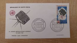 FDC 1er Jour - HAUTE-VOLTA - Espace - Satellite - Fusée - Télécommunications - Afrika