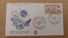 FDC 1er Jour - MADAGASCAR - Espace - Satellite - Fusée - Télécommunications - Afrique