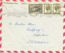 Greece Air Mail Cover Sent To Denmark 1954 - Storia Postale