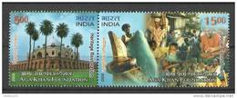 INDIA, 2008, 30th Anniversary Of The Aga Khan Foundation, Polio Medicine Women,Setenant Set, 2 V, MNH, (**) - Nuevos