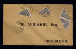 Victoria 1910 Cover 4x (half Stamp) Macao Macau By HongKong Victoria Gc2887 - Lettres & Documents