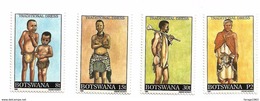 1990 Botswana Traditional Dress Complete Set Of 4   MNH - Botswana (1966-...)