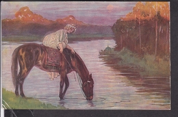 Künstlerpostkarte  A.Mailick  " Am Wasser " , Pferd - Mailick, Alfred