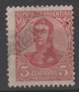 N° 137 Y&T O 1908 José San Martin - Used Stamps