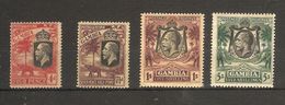 GAMBIA 1922 WATERMARK MULTIPLE CROWN CA SET OF 4 SG 118/121 MOUNTED MINT Cat £130 - Gambia (...-1964)