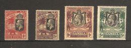 GAMBIA 1922 WATERMARK MULTIPLE CROWN CA SET OF 4 SG 118/121 MOUNTED MINT Cat £130 - Gambie (...-1964)